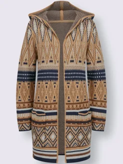 Veste longue en tricot toucher doux