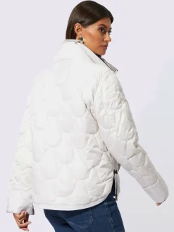Veste matelassée en duvet léger à col montant et manches longues
