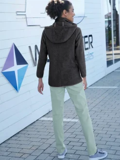 Veste polaire à capuche zippée et poches zippées