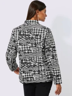 Veste réversible matelassée à col montant et manches longues sportswear