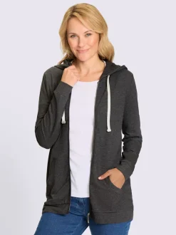 Veste sweat bel aspect chiné