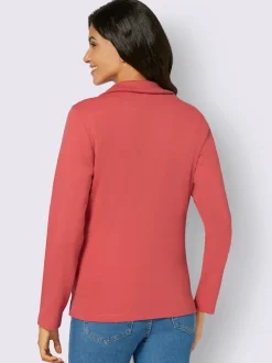 Veste sweat zippée à capuche en interlock et poches cousues
